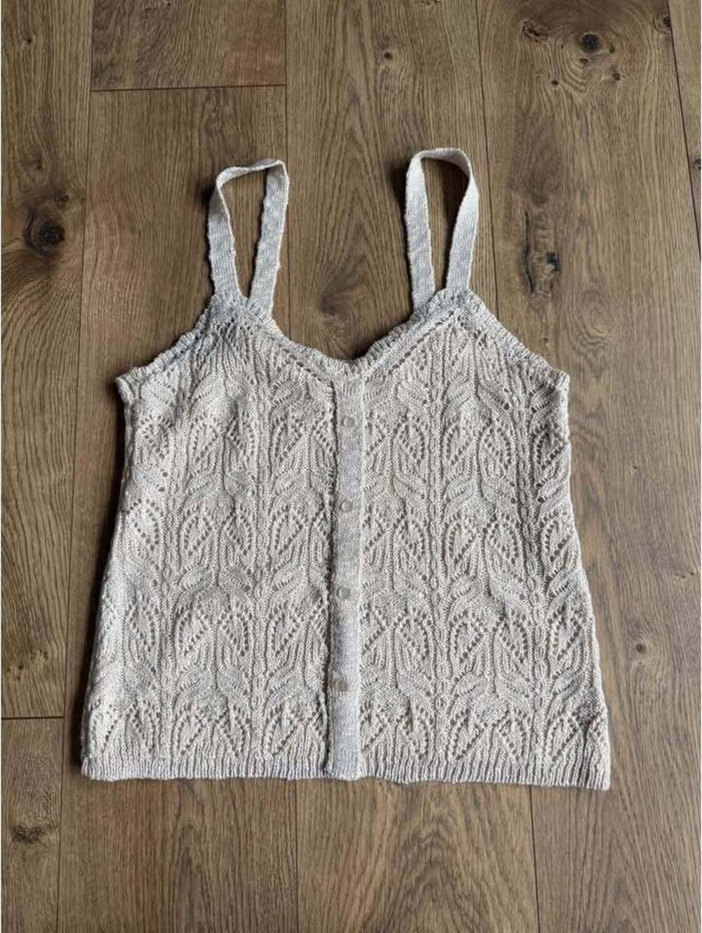 Cream sweater tank top